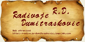 Radivoje Dumitrašković vizit kartica